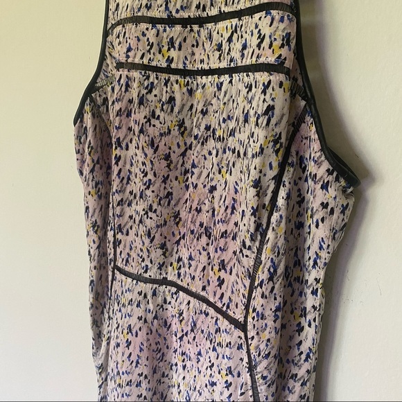 Yigel Azrouël Sz 6 100% Silk Abstract Zipper Detail Mesh Back Evening Gown - Picture 4 of 9